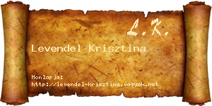 Levendel Krisztina névjegykártya